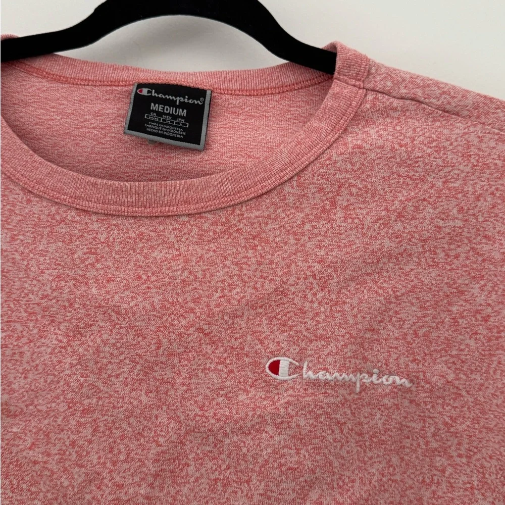 Champion Women's Pink Heather Crop Top - Picture 2 of 3